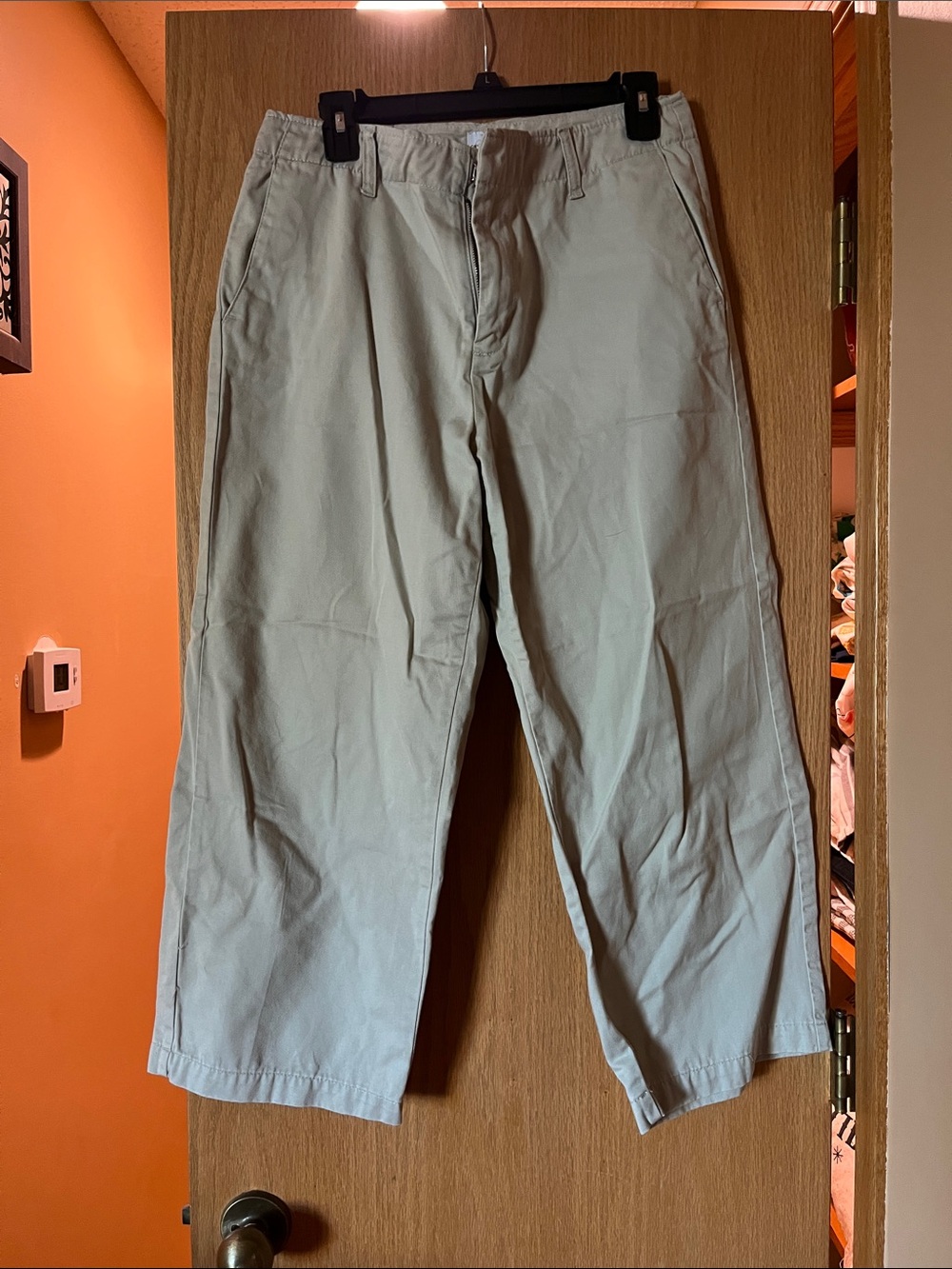 Calvin Klein Jeans Light Sage Straight-Leg Trousers